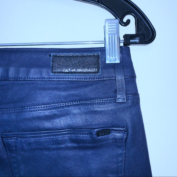 EUC Cult of Individuality Moto Mid Rise Coated Jeans size 26 - Picture 6 of 8